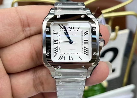 BV 工場製 カルティエ サントス WSSA0009 正規品とレプリカ比較