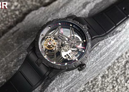 1:1 複製 ロジャー・デュビュー エクスカリバー DBEX0577 カーボンファイバー トゥールビヨン 時計紹介