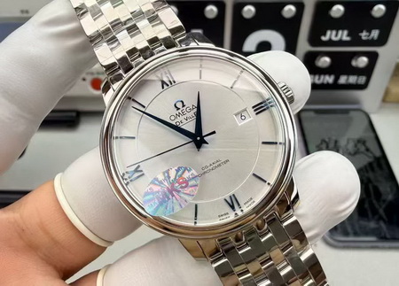 オメガ デビル 39.5mm レプリカと正規品詳細比較